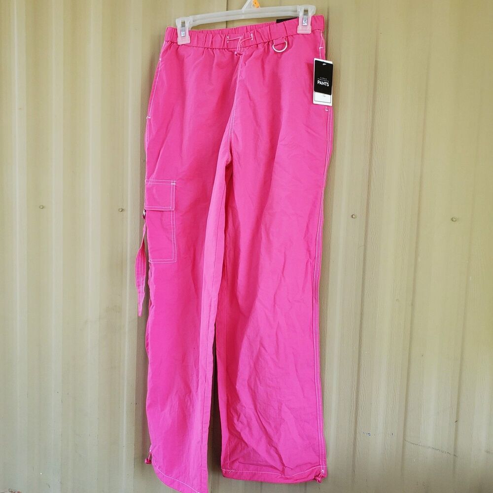 No Comment Mid Rise Cargo Parachute Pants Size Small